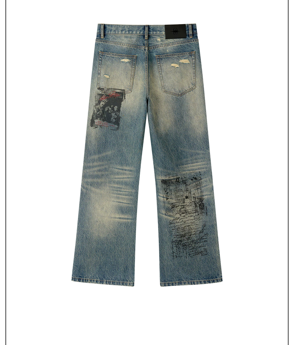 SGW Ripped Loose Straight Jeans