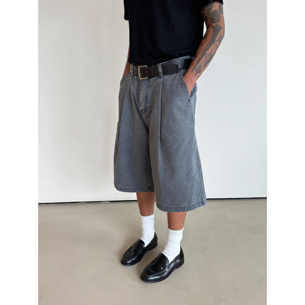 Anniehall Make Old Dyed Casual Shorts