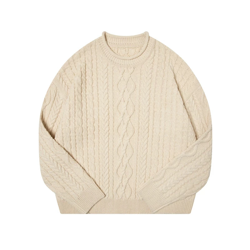 TGNS Vintage Loose Casual Crew Neck Pullover