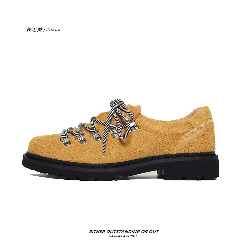 SHENLV STUIDO Fur Retro Pair of Shoelaces Casual Shoes