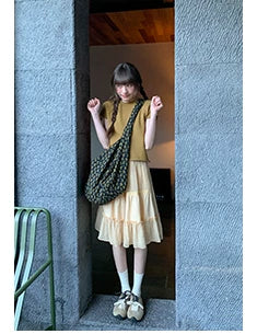 KANO Chiffon Three-dimensional Splicing Skirt