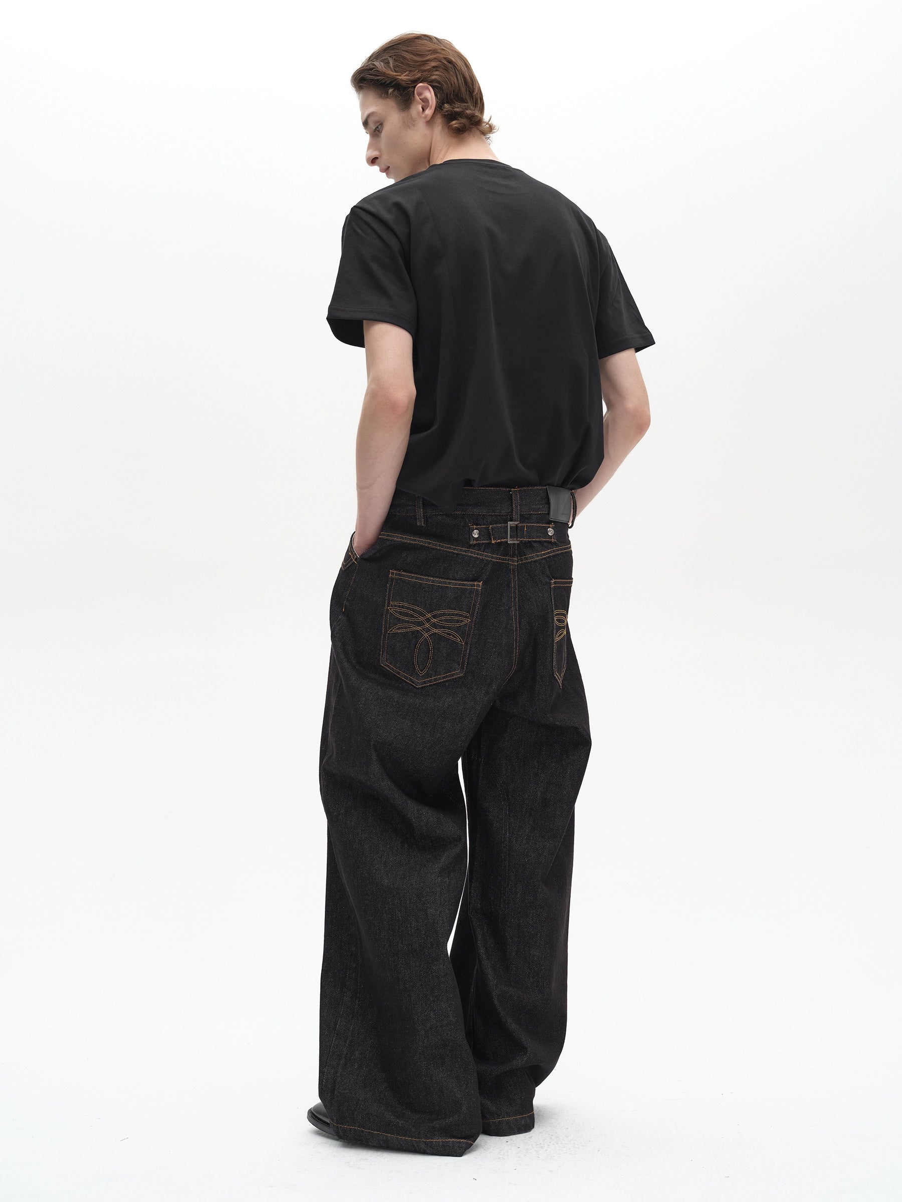 POH Butterfly Bag Embroidered Straight Loose Jeans