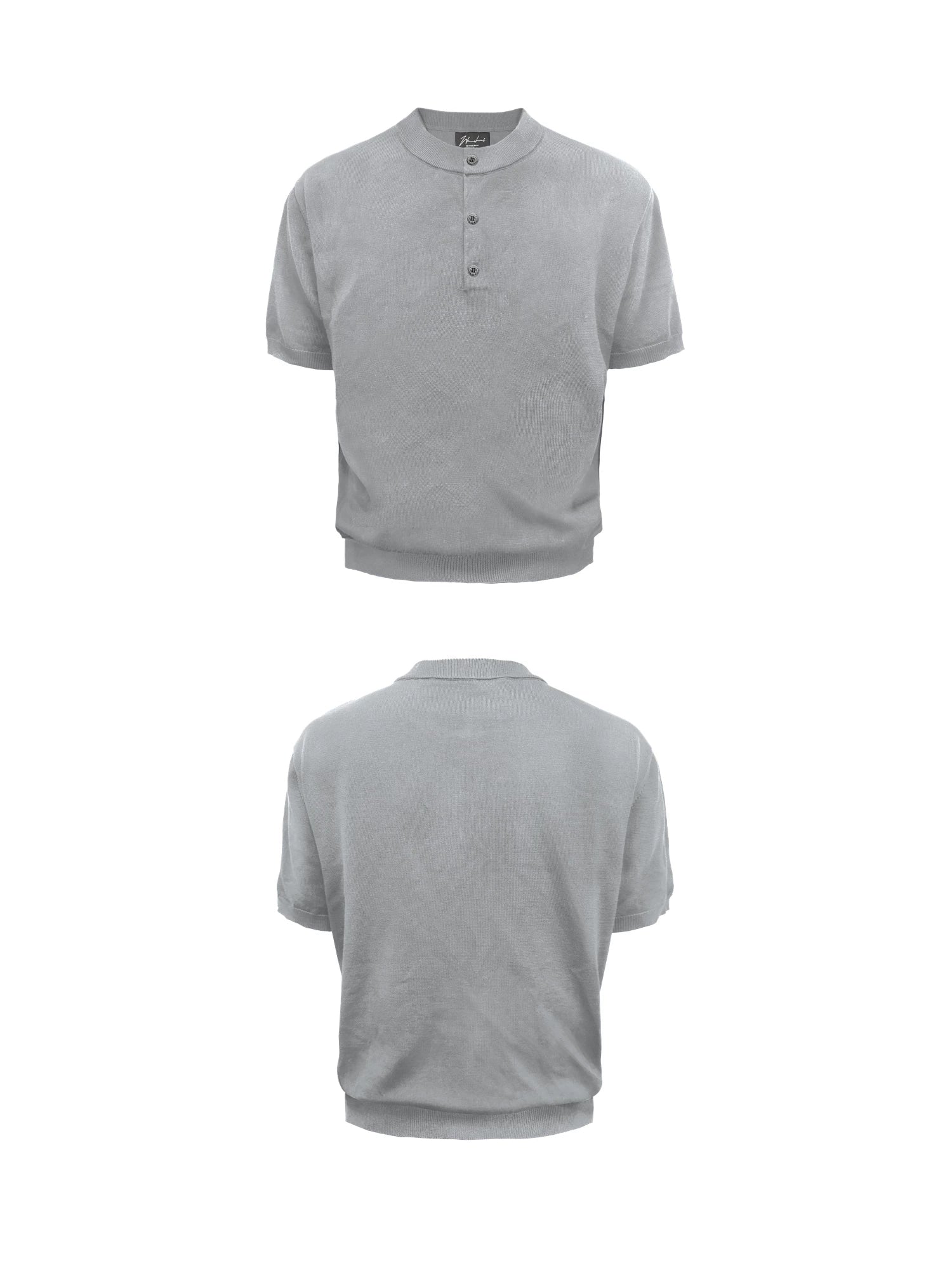 WANNA LAB Tencel Knitted Shoulder Tee