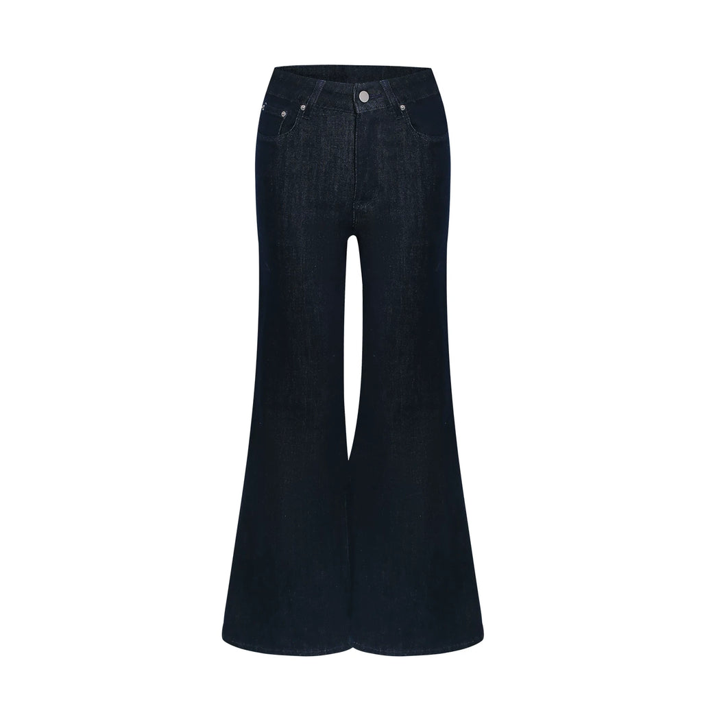 Wildberry High-rise Straight-leg Versatile Micro-flared Jeans