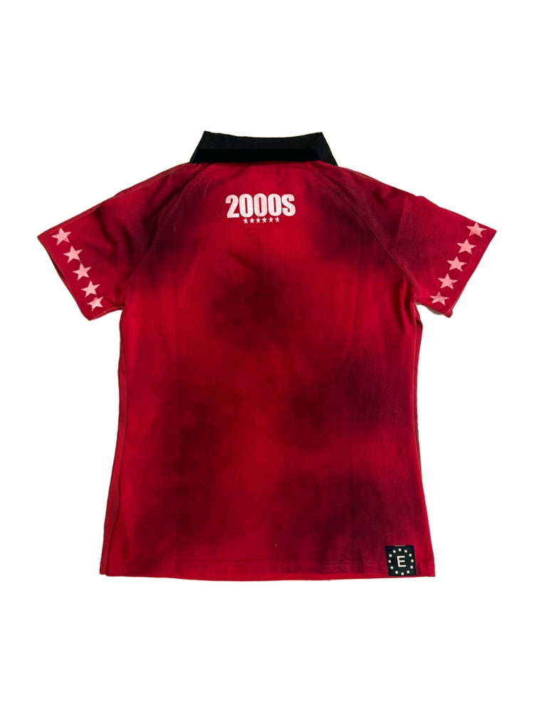 DETW Niche Basic Washed and Old Color Matching POLO Shirt