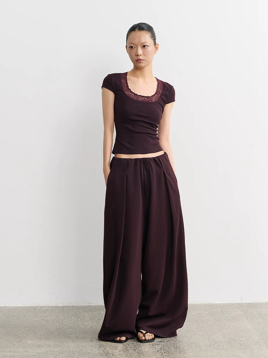 LINY LIBERTY High Waist Wide Leg Casual Versatile Sweatpants
