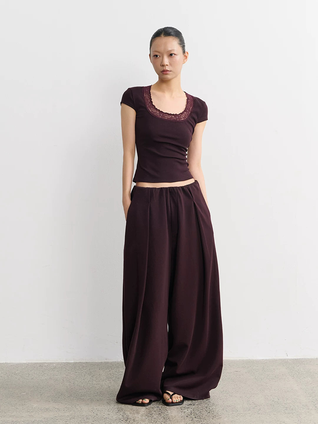 LINY LIBERTY High Waist Wide Leg Casual Versatile Sweatpants