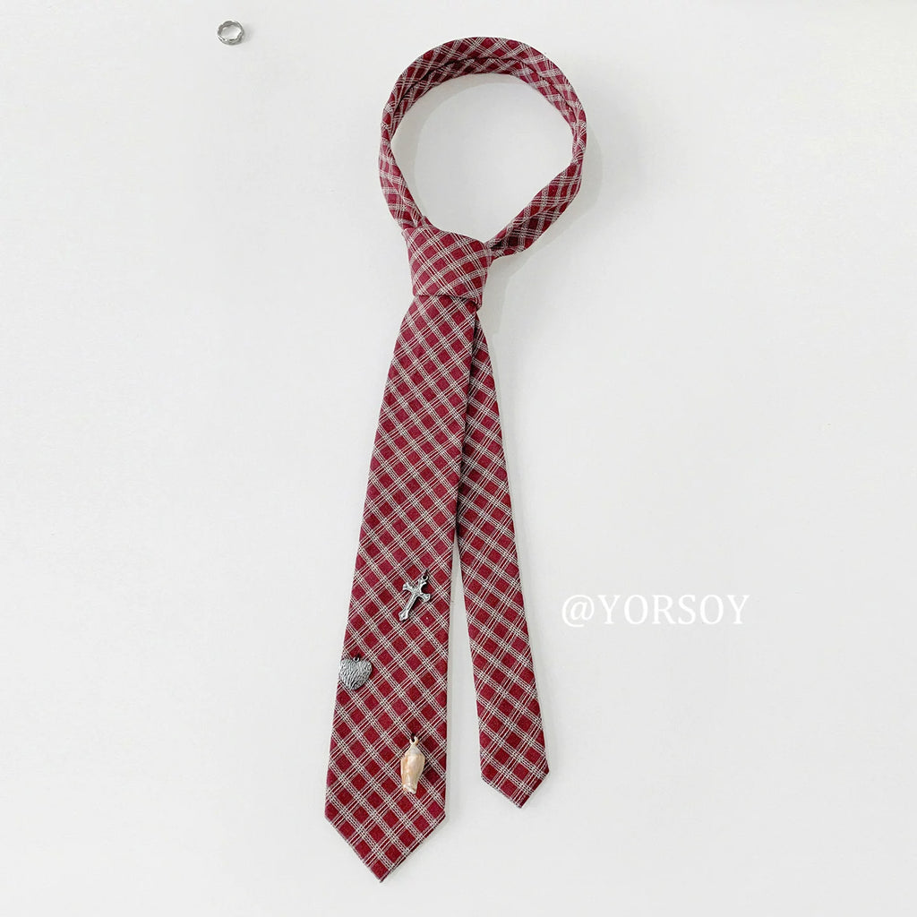 YORSOY Vintage College Style Y2K Tie