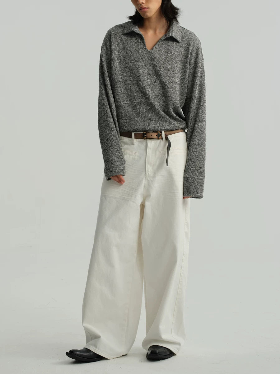 JCAESAR V-neck Versatile Long Sleeve