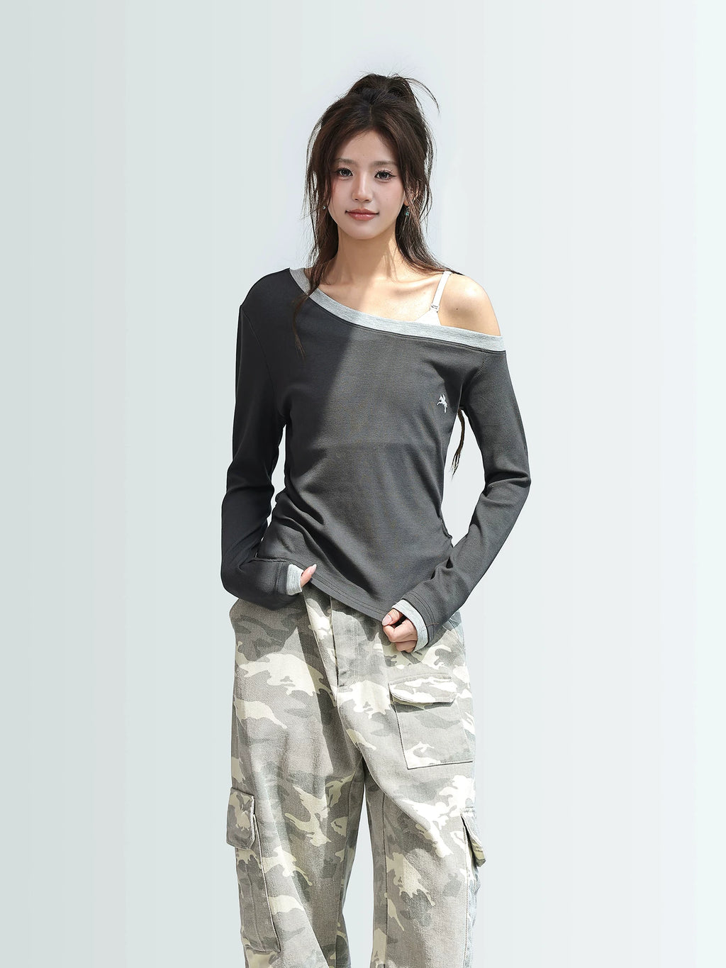 CHANT2nd Splicing Slant Shoulder Slim Sleeve