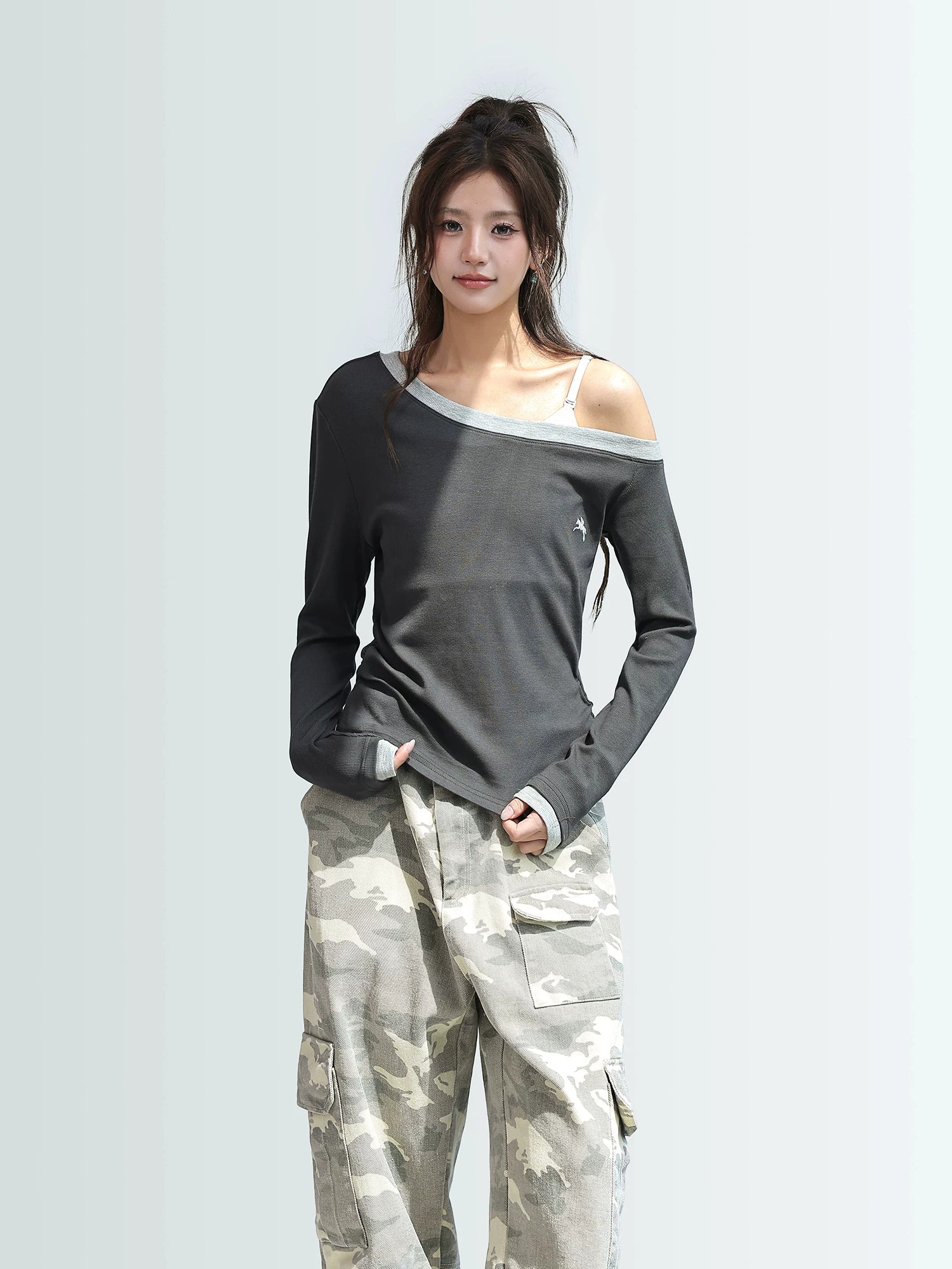 CHANT2nd Splicing Slant Shoulder Slim Sleeve