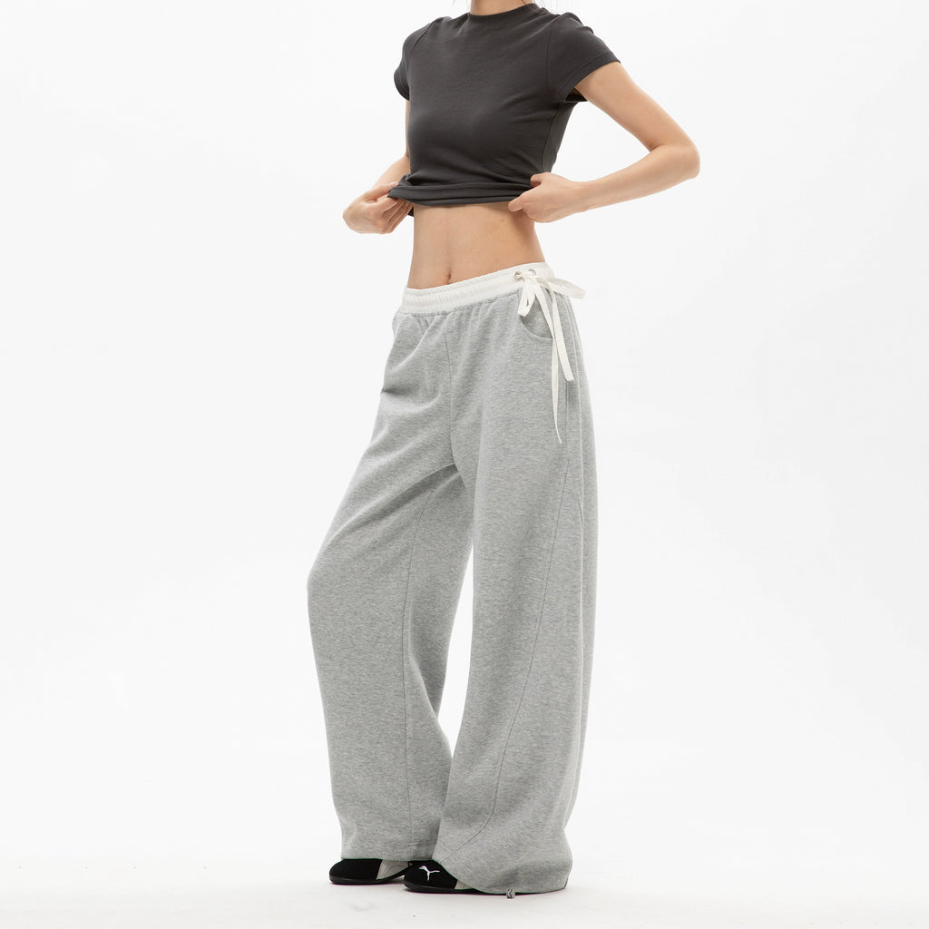 ICH MODE Loose Casual Straight Wide Leg Sweatpants