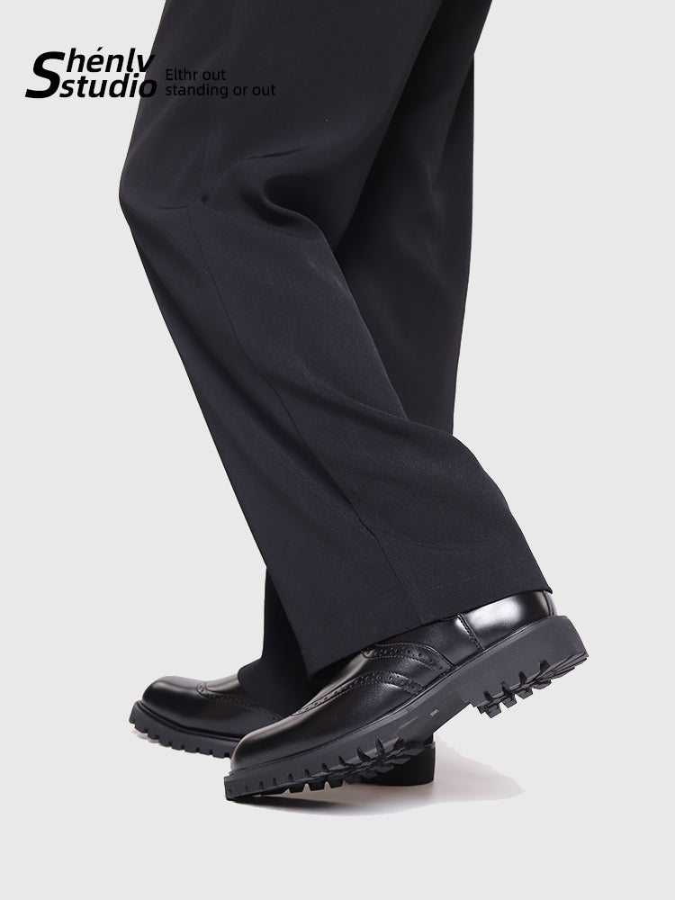 SHENLV STUDIO British High-top Pointed Chelsea Boots