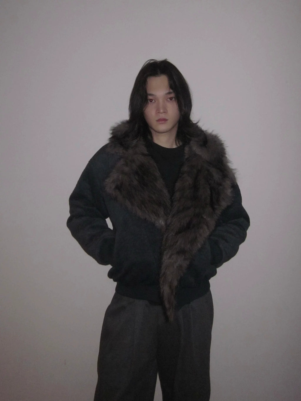 URRRGE Water Ripple Texture Seat Mountain Carving Fleece Jacket