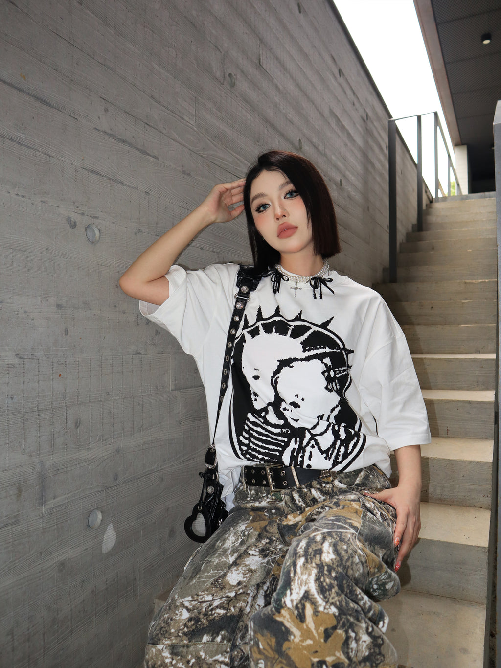 Human Voices Punk Kids Printed Short Sleeve Tee