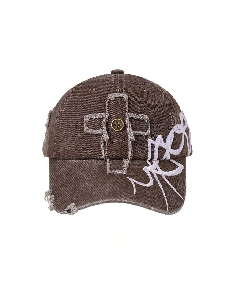 SANB American Street Embroidery Cross Heavy Industry Cap