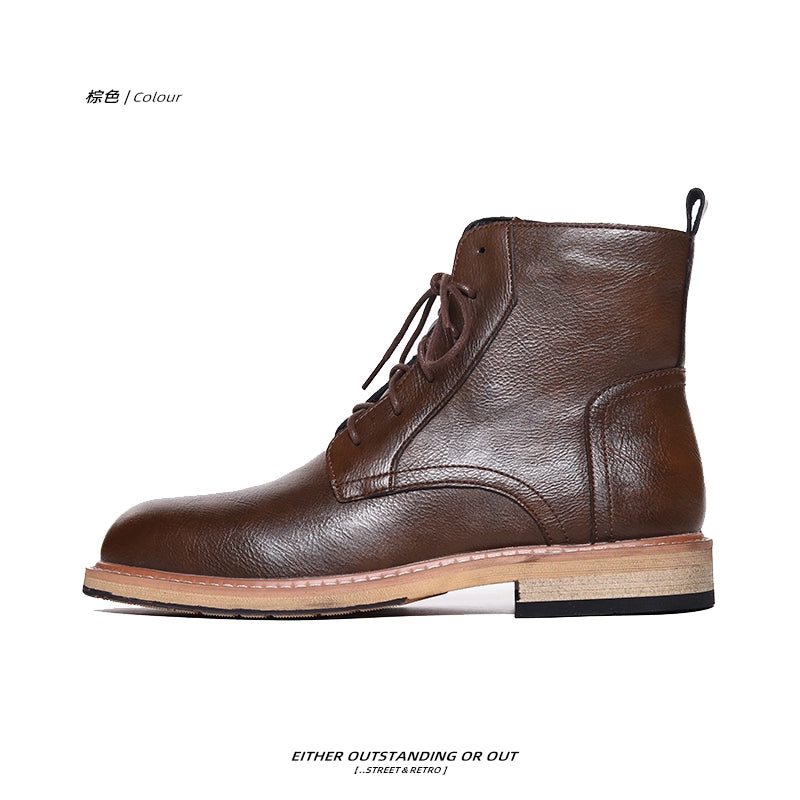 SHENLV STUDIO Vintage British Tooling Boots Locomotive Boots