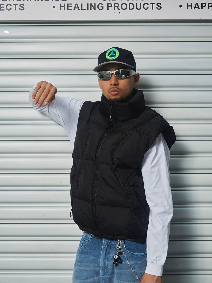 ComicTree Webbing Stand-up Collar Cotton Vest