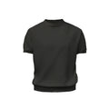 WANNA LAB Stretch-knit Sweater Front-shoulder Tee