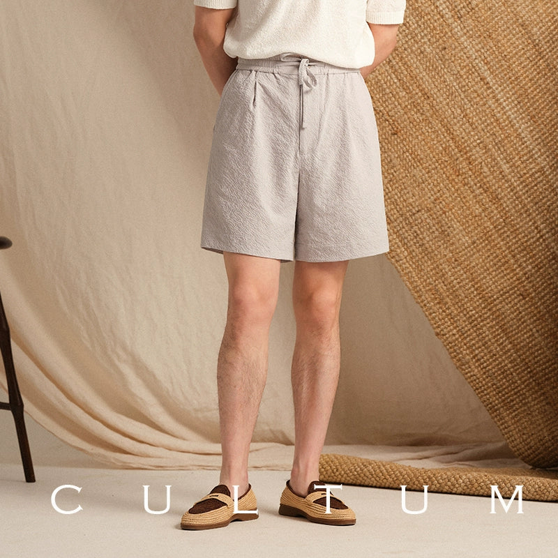 CULTUM Seersucker Lightweight Drawstring Shorts