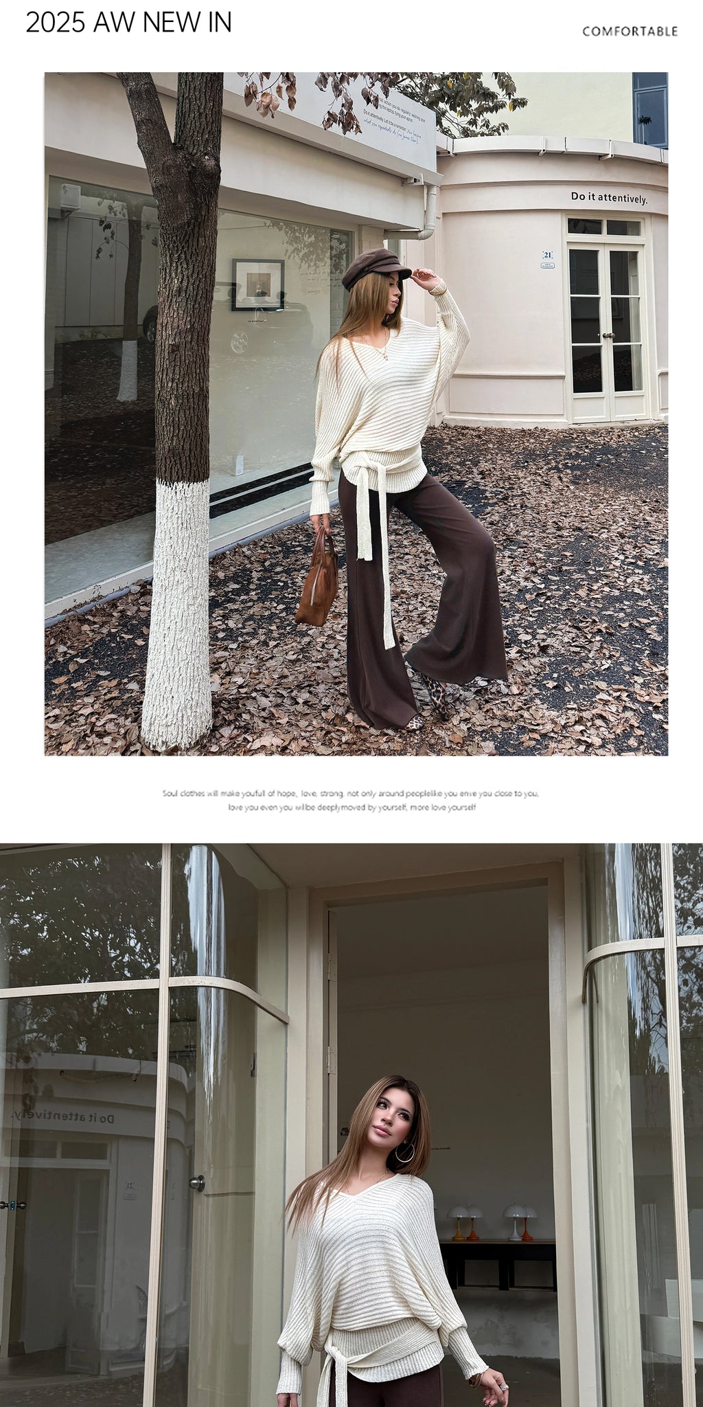 Audwyn Loose and Skinny Elastic Knitted Pants