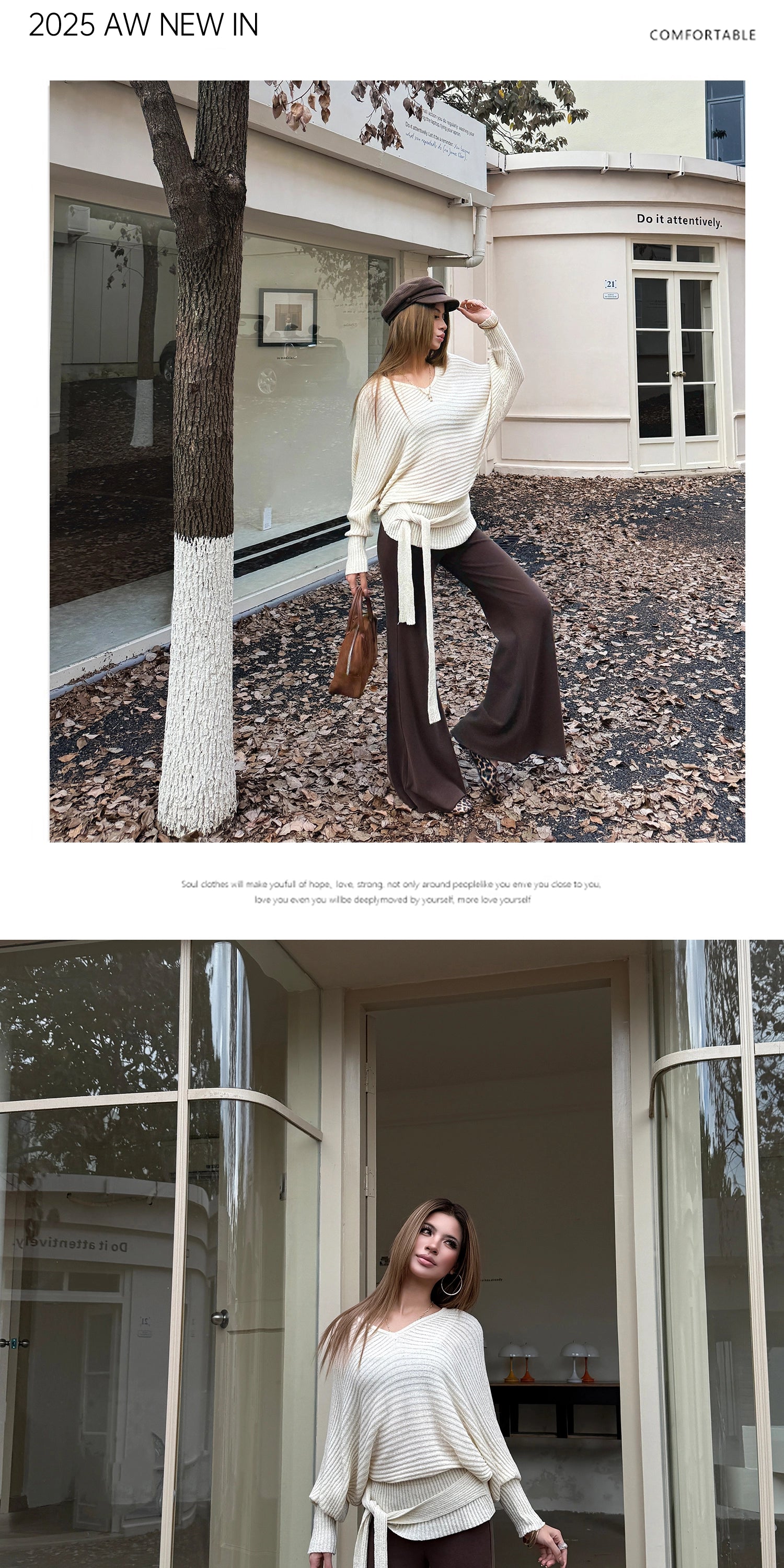 Audwyn Loose and Skinny Elastic Knitted Pants