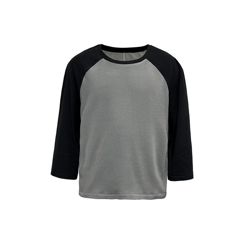 JCAESAR Contrast Shoulder Daily Versatile Seven-quarter Sleeve Tee