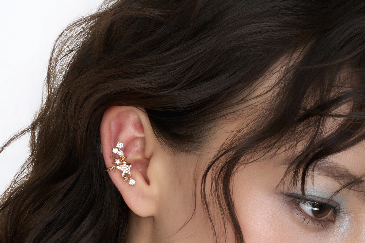 SUMIYAKI Temperament Is Full of Diamond Ear Clips