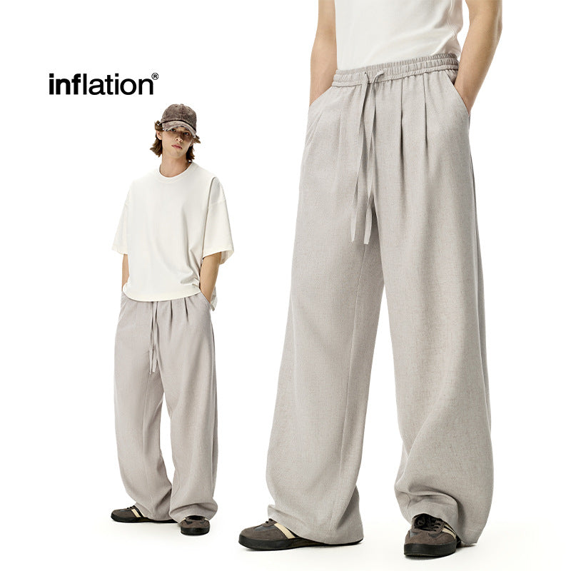 Inflation Trendy Brand Casual Loose Solid Color Men's Trousers