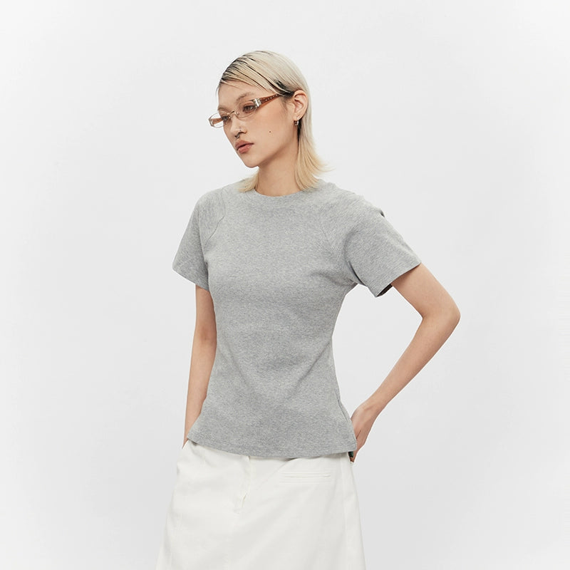 AIRHOOD Front Shoulder Slim and Thin Versatile Tee