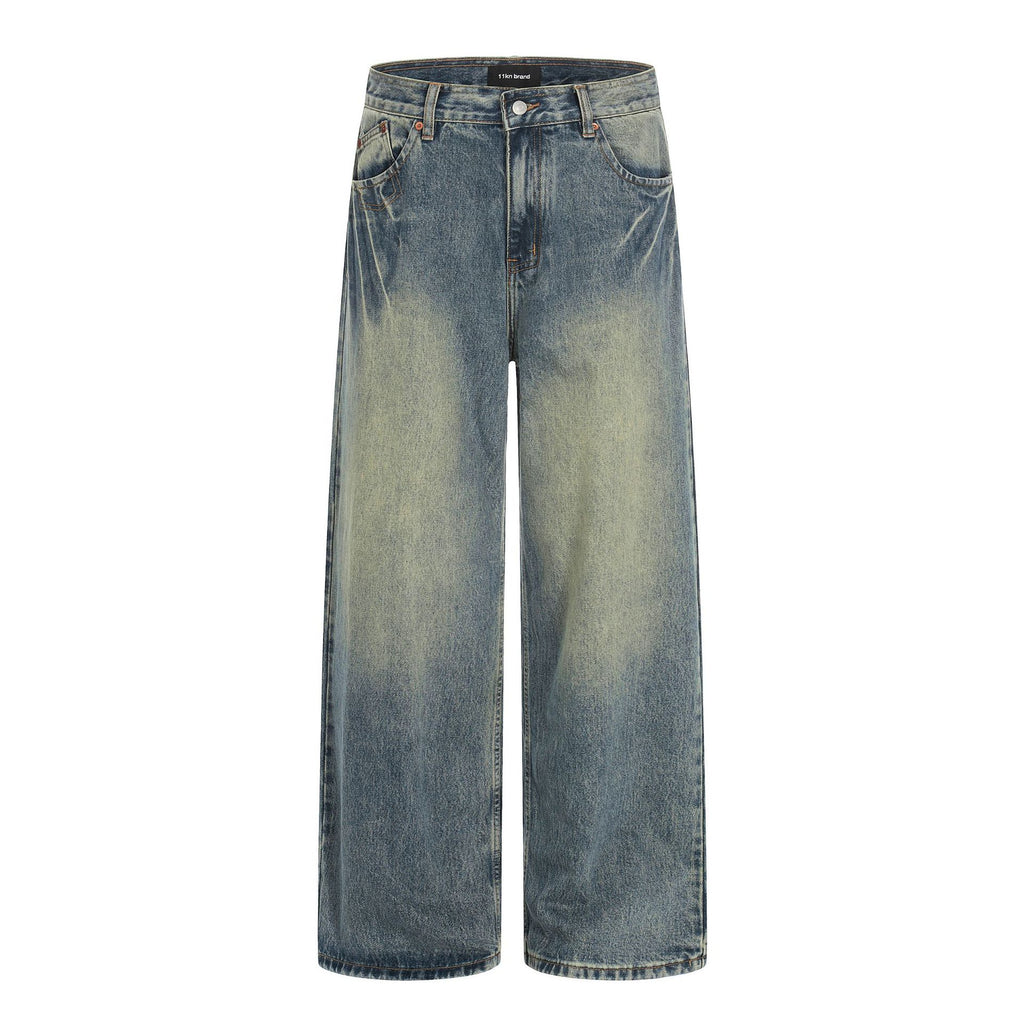 11KN Lightning Pattern Loose Wide-leg Floor Pants