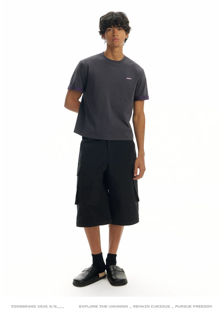 TGNS Contrasting Sleeve Casual Tee