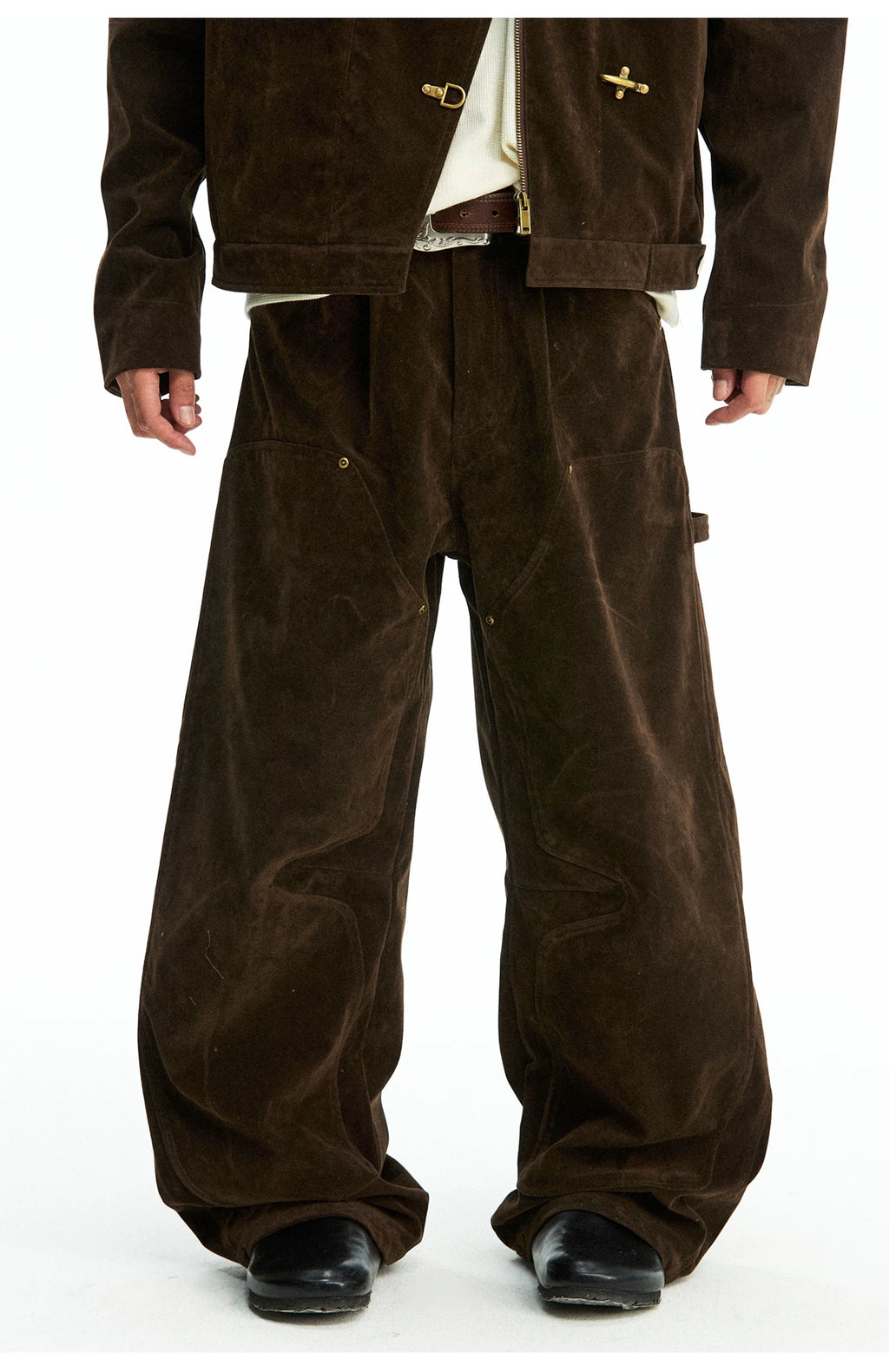 CoosRetro Suede Rivet Premium Trousers