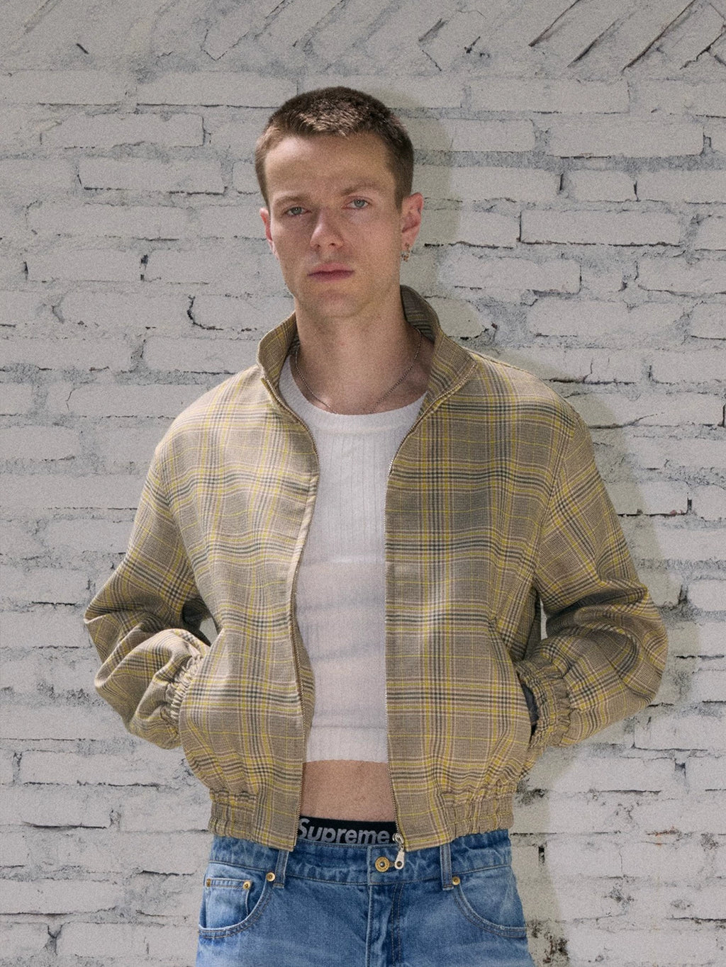 InsGale Short Zip-up Stand-up Jacket