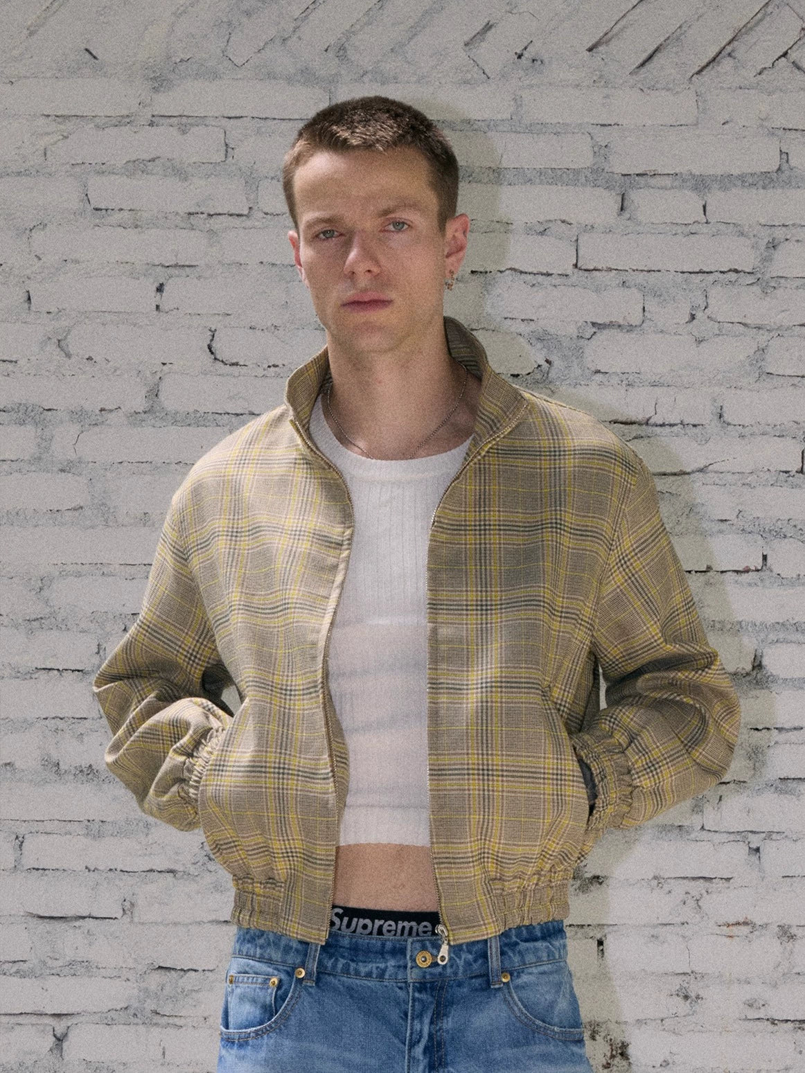 InsGale Short Zip-up Stand-up Jacket