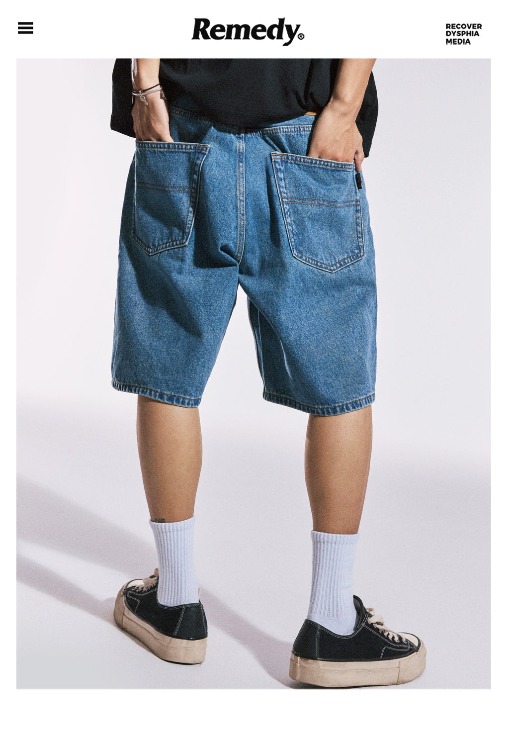 Remedy Retro Washed Denim Shorts