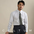 CULTUM Long Pointed Neck Blue Striped Shirt