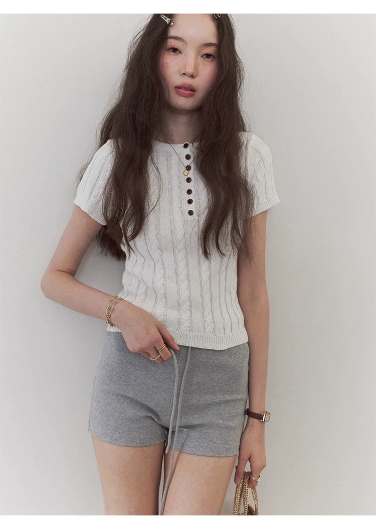 VOOE Slim and Thin Twist Casual Tee