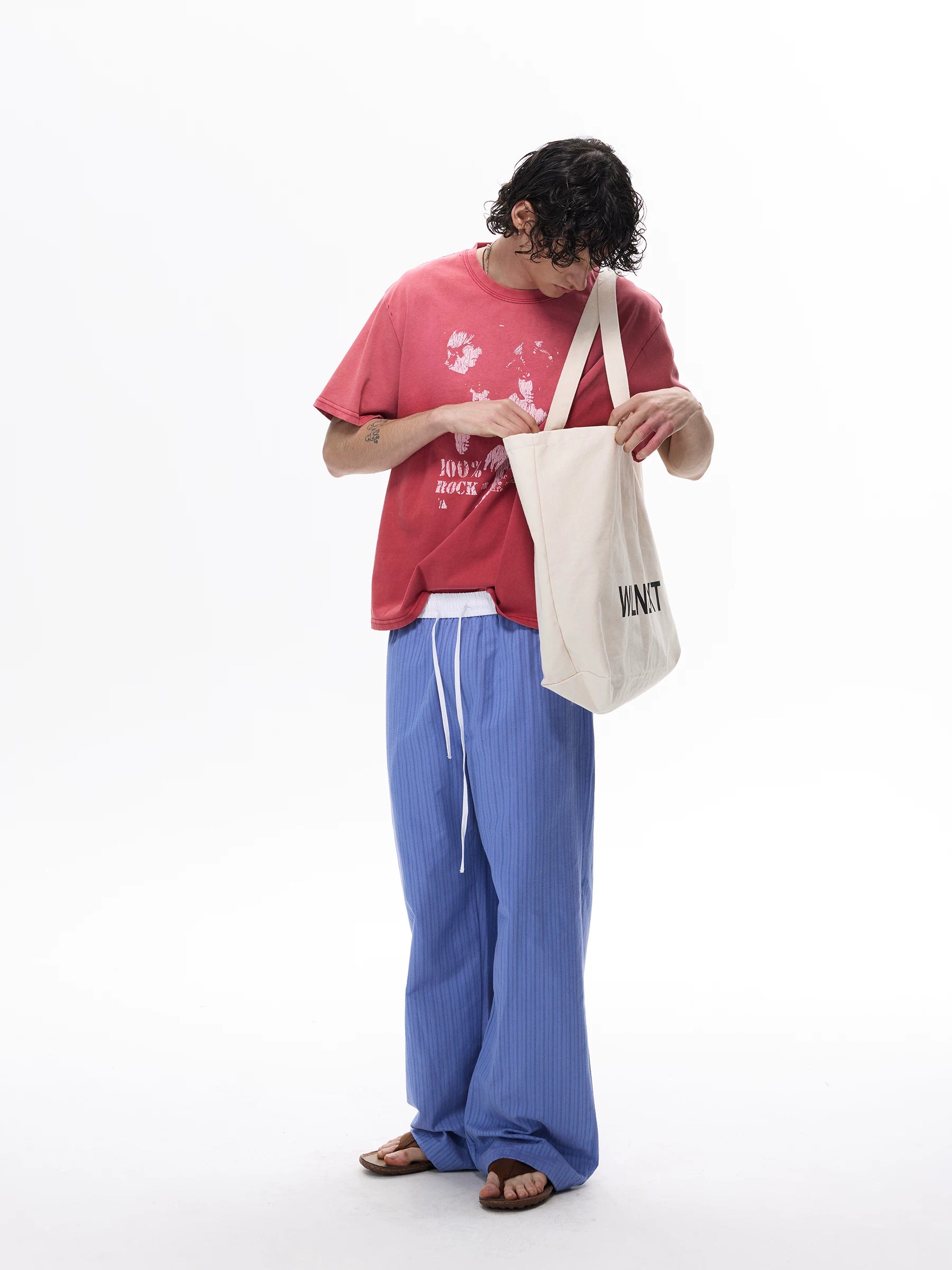 WLNEXT Vintage Premium Sense Loose Tee