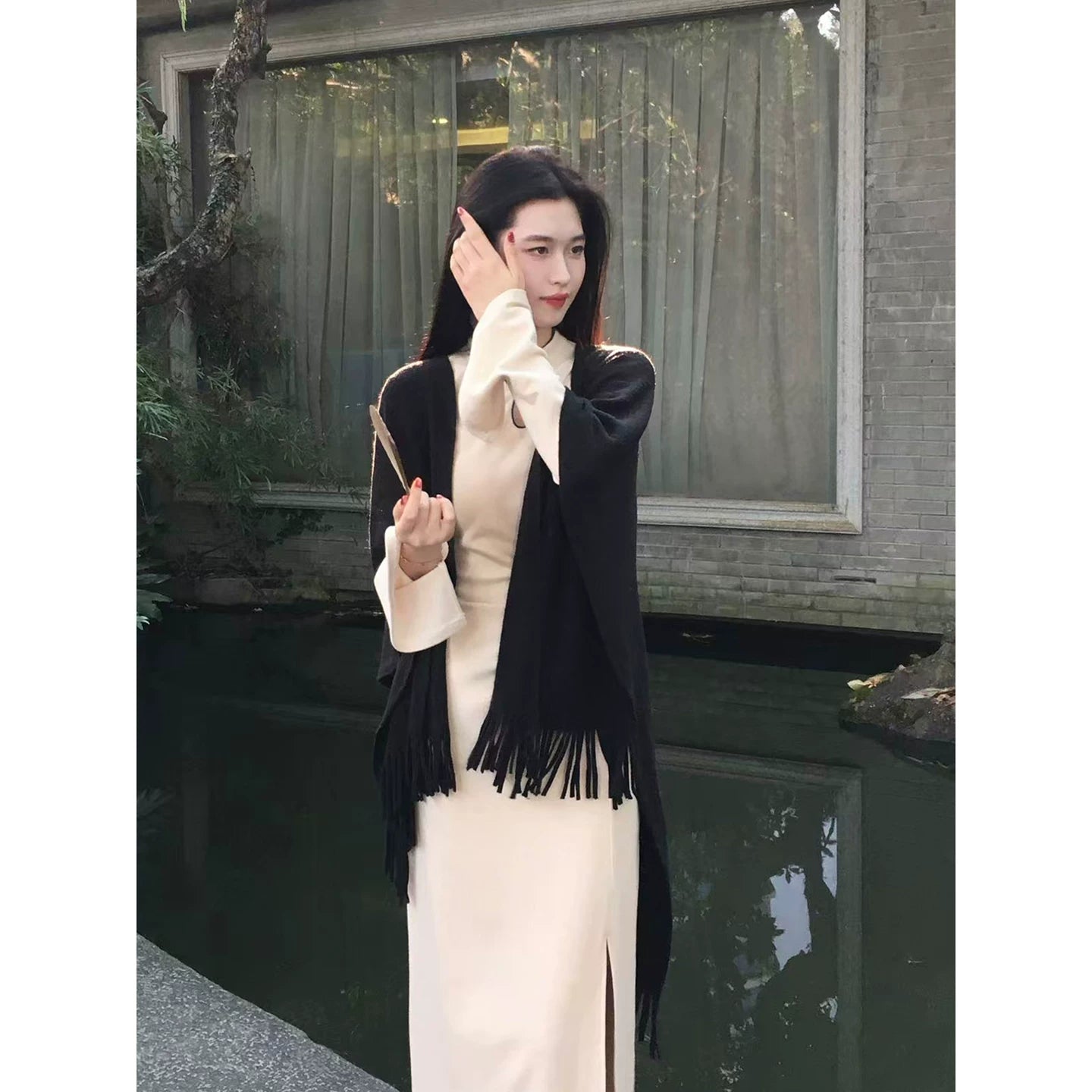 ZIHE Knitted Versatile Long Shawl
