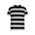 FUNKYFUN UNISEX Contrast Striped Front Shoulder Tee