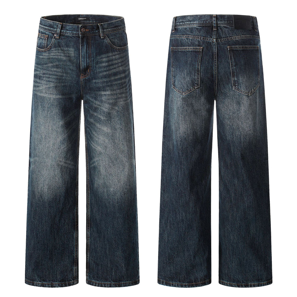 11KN Retro Loose Straight Versatile Jeans