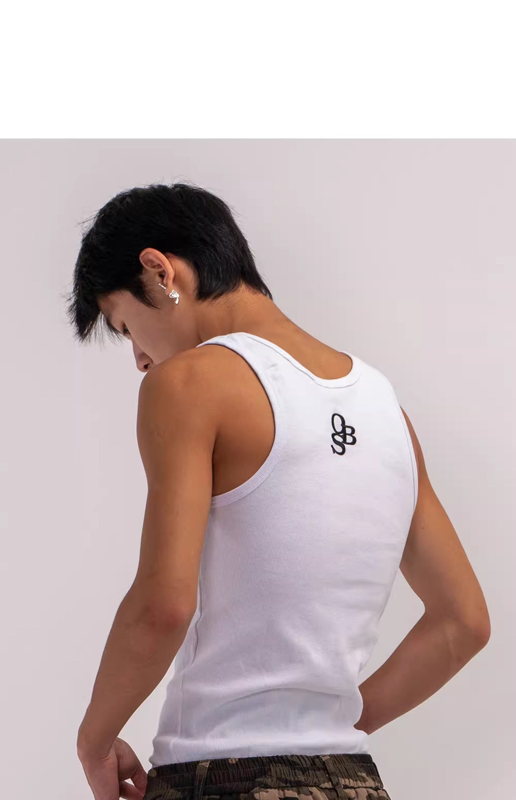 OBSESSWITH high elastic ribbed knitted vest