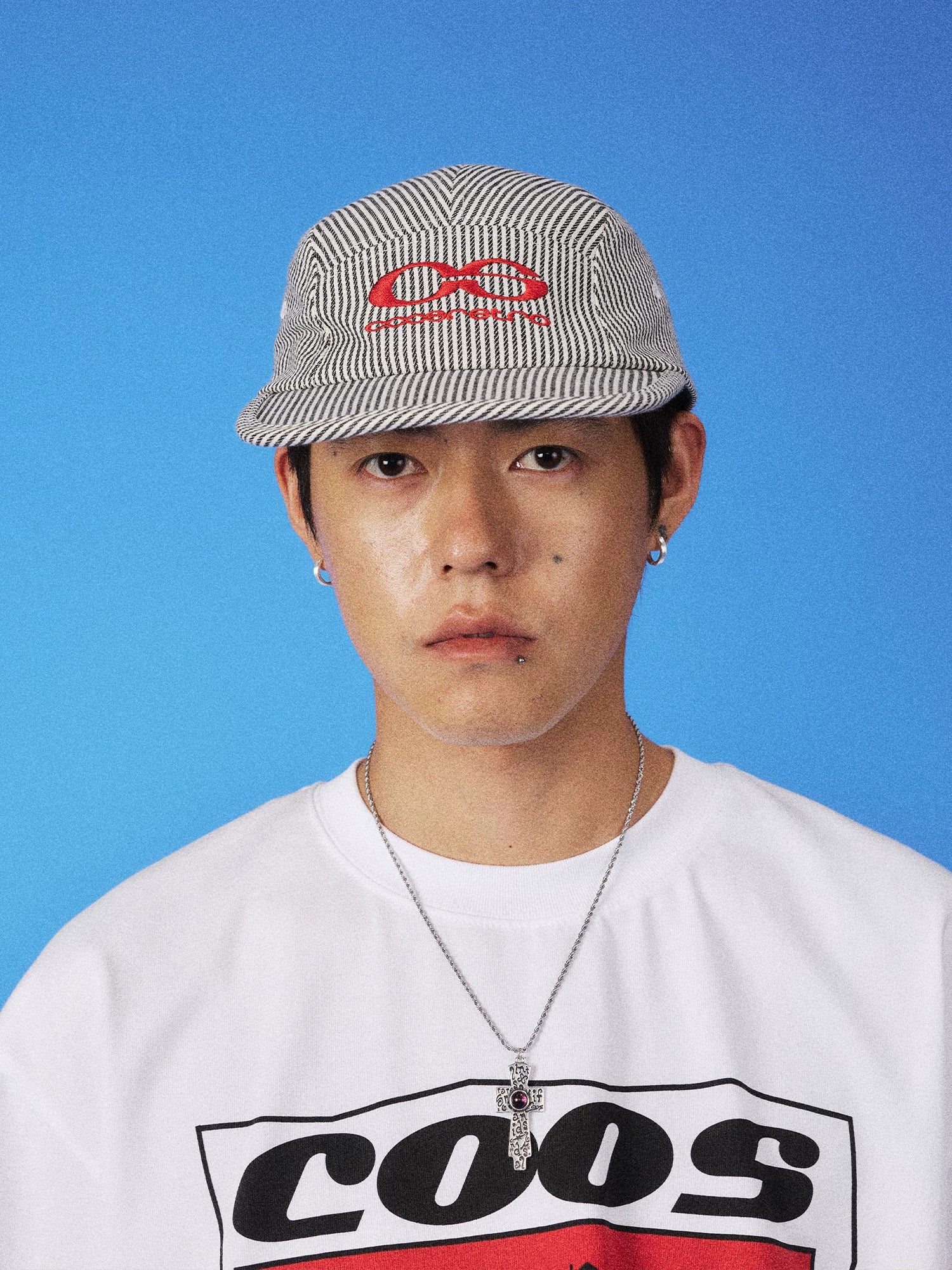 CoosRetro Soft Top Striped Embroidered Versatile Baseball Cap