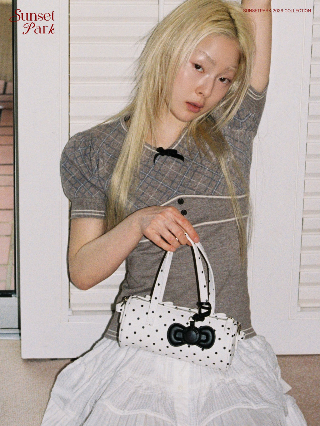 SunsetPark Bow Polka Dot Floral Tote Bag