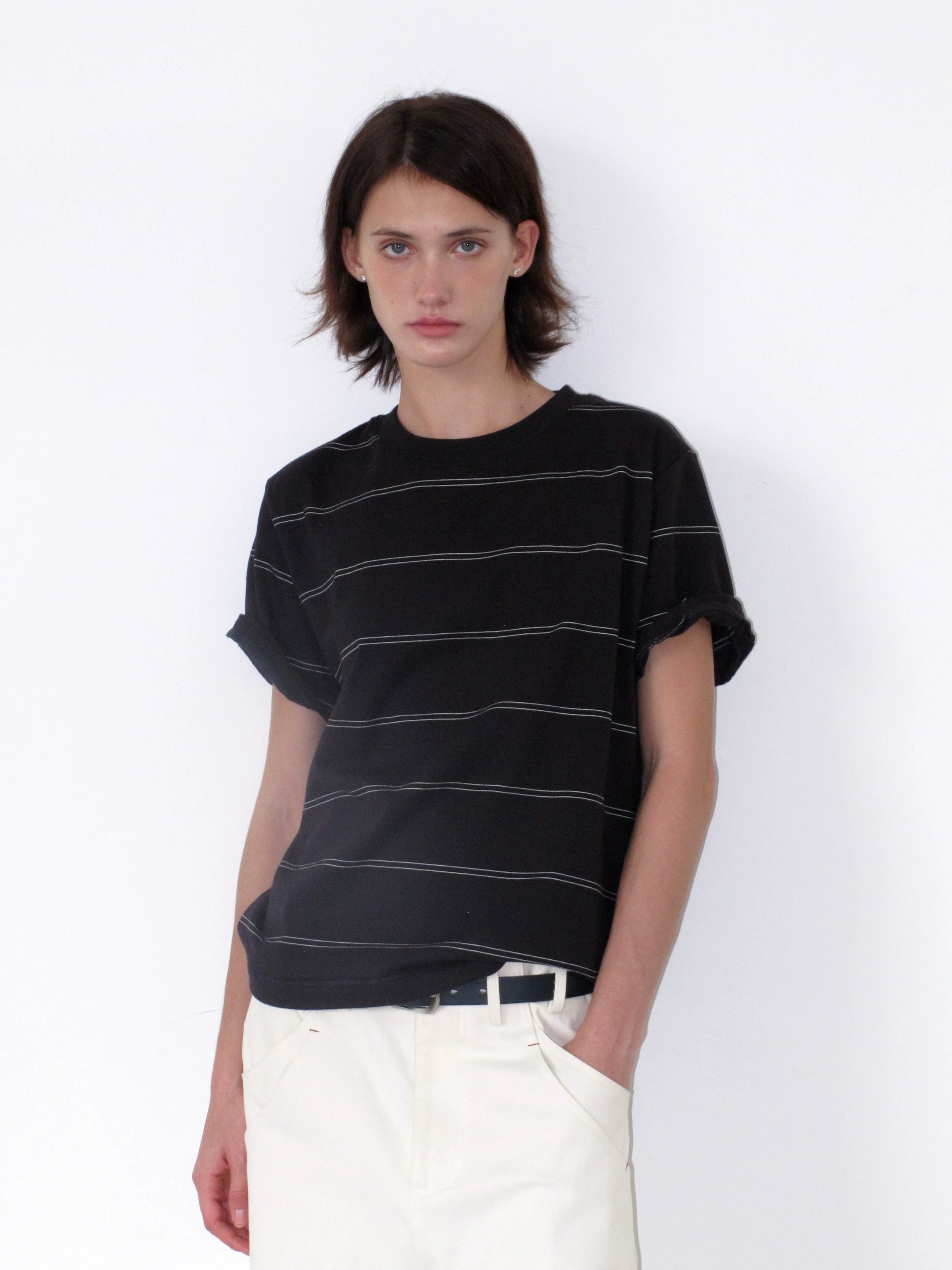 NOT UGLY Striped Lazy Loose Casual Tee