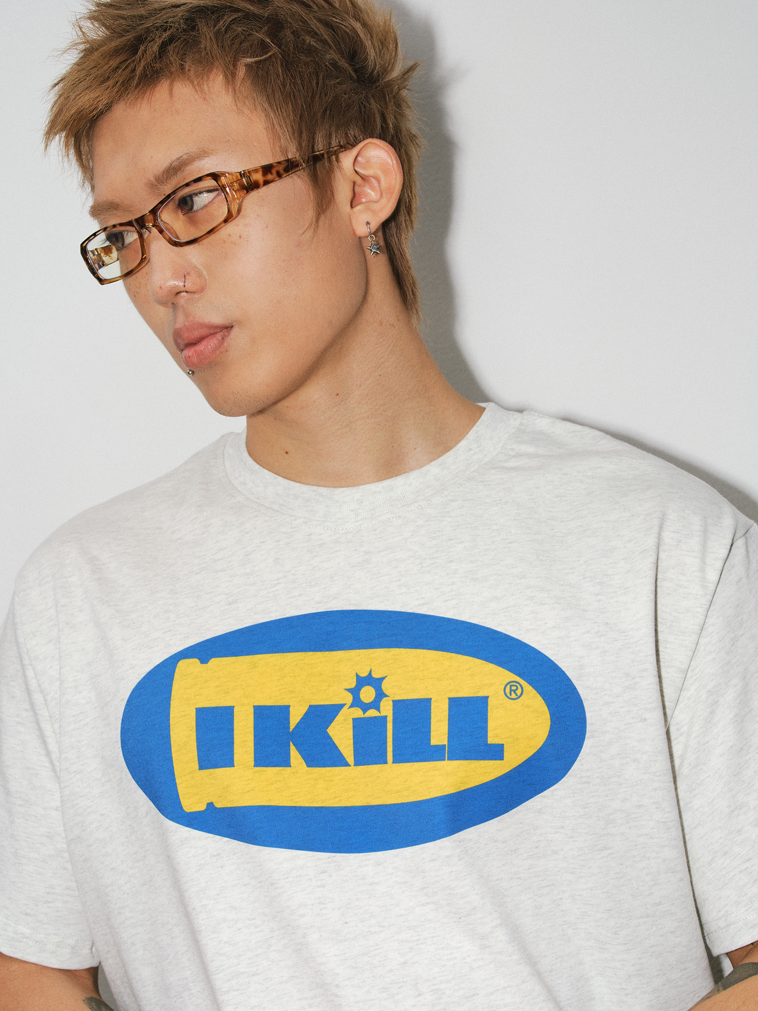 NOVACAM Alphabet Print Casual Tee