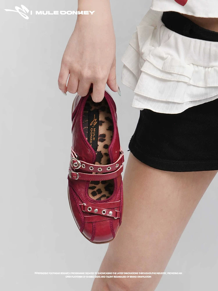 Donkey Rivet Flat Shoes
