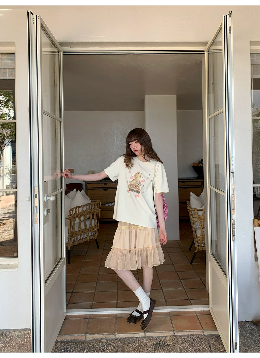 KANO Chiffon Three-dimensional Splicing Skirt