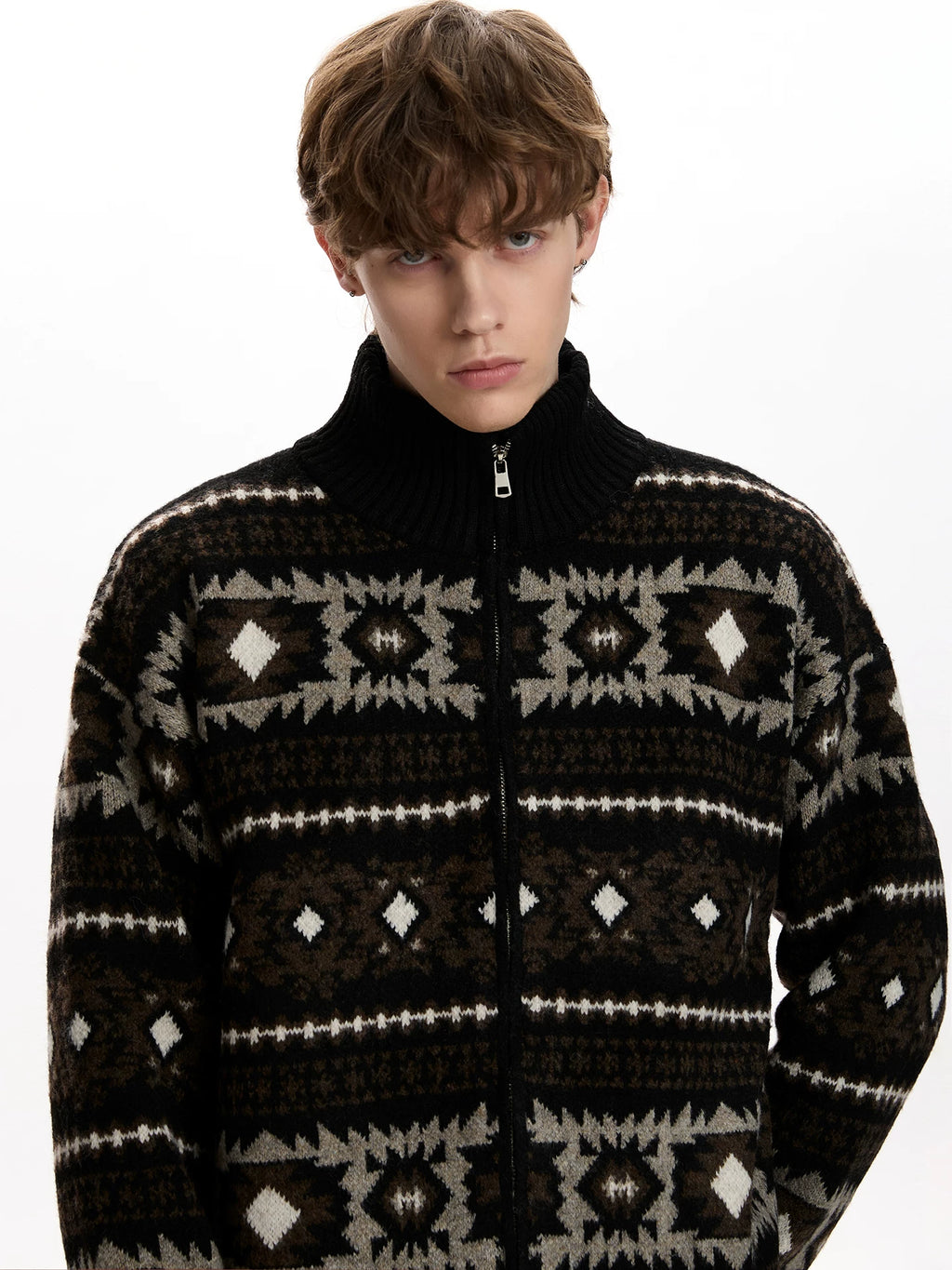 A PUEE Retro Lazy Loose Warm Knitted Cardigan